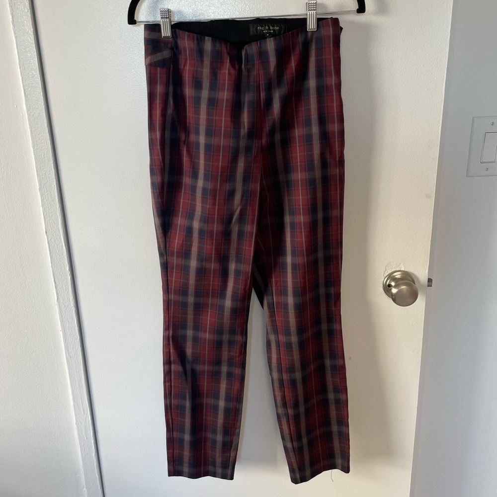 Cropped plaid pants by rag & bone